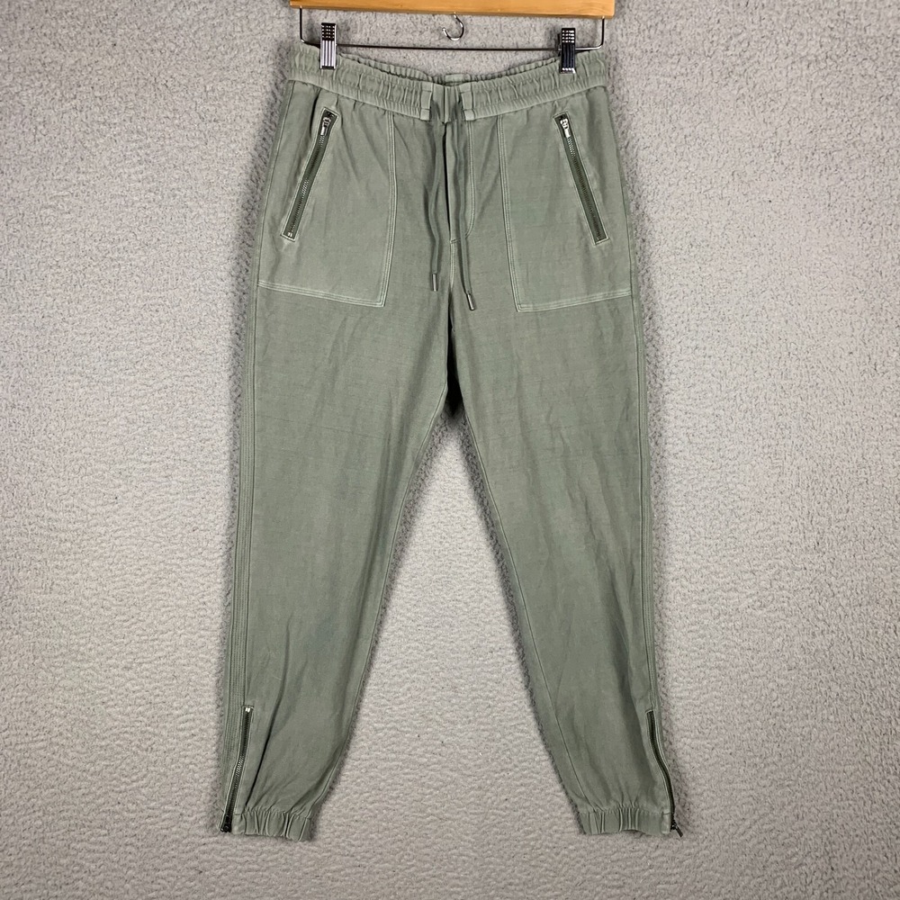 Athleta Pants Women 6 Farallon Jogger Sage Green Zip Ankle Athleisure